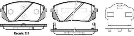 Колодки тормозные диск. перед. (Remsa) Hyundai Ix35 1.6 09-,Hyundai Ix35 1.7 09- WOKING P12023.02 (фото 1)