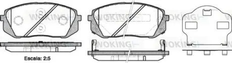 Гальмівні колодки перед. Kia Carens 07-/Sportage 04- (mando) WOKING P12023.02