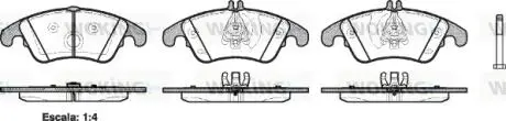 Колодки дискові гальмові MB C204 E212 / перед Girling ver. (P12043.00) WOKING P1204300