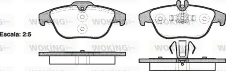 Гальмівні колодки зад. MB W204 1.8-2.3 07- (ATE) WOKING P12053.00