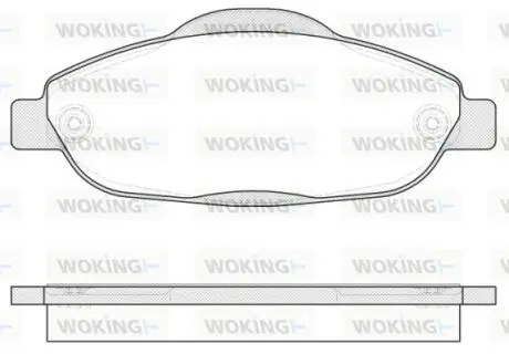 Колодки тормозные диск. перед. (Remsa) Peugeot 3008 1.6 09-,Peugeot 3008 2.0 09- WOKING P12233.00