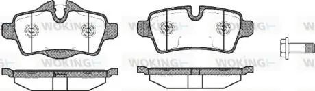 Колодки тормозные дисковые Mini Cooper, One, Clubman 08> / задн (P12443.00) WOK WOKING P1244300