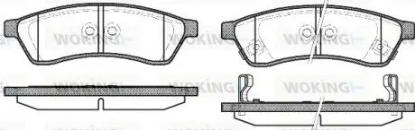 Гальмівні колодки задн. Epica (06-11) WOKING P12493.02