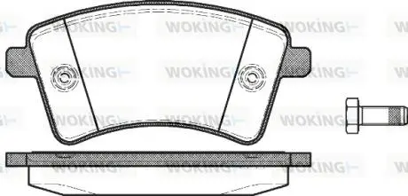Гальмівні колодки перед. Kangoo 08- (R15/R16) WOKING P12513.00