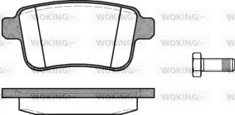 Колодки гальмівний диск. задн. (Remsa) Mercedes-benz Citan (415) 1.2 12-,Mercedes-benz Citan (415) 1.5 12- WOKING P12523.00