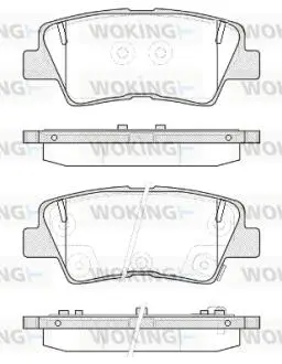 Гальмівні колодки зад. Hyundai i30/i40 11-/Kia Cee\'d 1.6-3.3 12- (akebono) WOKING P12623.52