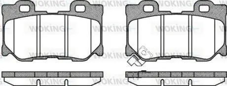 Колодки гальмівний диск. задн. (Remsa) Infiniti Fx 3.0 08-,Infiniti Fx 3.5 02-08 WOKING P12653.01