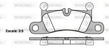 Колодки гальмівний диск. задн. (Remsa) Porsche 911 3.4 11-,Porsche 911 3.4 12- WOKING P12793.10