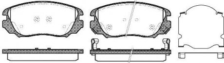 Колодки тормозные диск. перед. (Remsa) Chevrolet Camaro 3.6 09-15,Chevrolet Malibu 2.0 12- WOKING P12853.02 (фото 1)