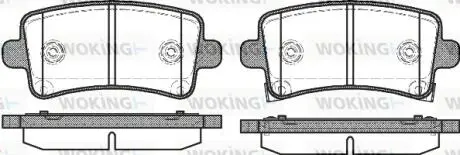 Колодки гальмівний диск. задн. (Remsa) Chevrolet Malibu 2.0 12-,Chevrolet Malibu 2.4 12- WOKING P12883.04