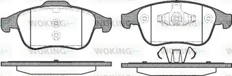 Гальмівні колодки перед. Megane III 08-/Scenic 09- (ATE) WOKING P12893.00