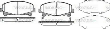 Колодки гальмівні дискові Honda Accord 08>15>/перед (P12903.02) WOKING P1290302