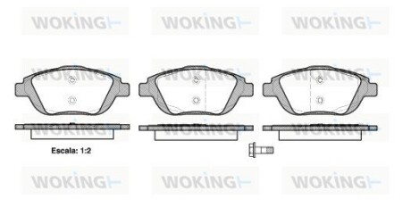 Гальмівні колодки WOKING P1292300