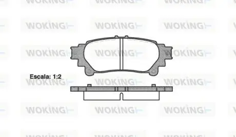 Гальмівні колодки зад. Lexus RX 08-15/Toyota Prius 09- (akebono) WOKING P12953.00