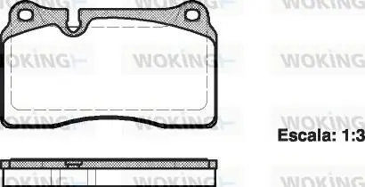 Гальмівні колодки передні VW Touareg 3.0-6.0 02- 16,8 mm (brembo) WOKING P13003.00
