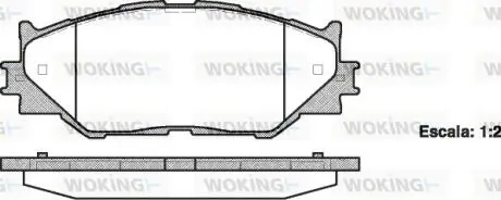 Колодки гальмівний диск. перед. (Remsa) Lexus Is c (gse2_) 2.5 09-,Lexus Is ii (gse2_ WOKING P13013.00