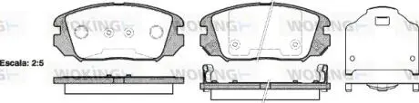 Гальмівні колодки перед. Civic/Sonata/Tucson (04-13) WOKING P13043.02