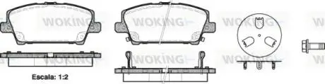 Колодки тормозные дисковые Honda Civic 05> 12> / перед Lucas ver. (P13053.02) WO WOKING P1305302