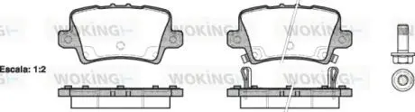 Колодки тормозные диск. задн. (Remsa) Honda Civic ix 1.4 12-,Honda Civic ix 1.8 12- WOKING P13063.02