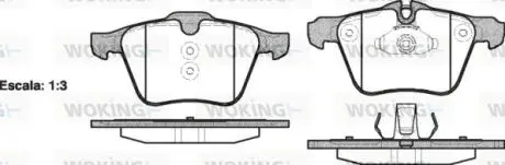 Колодки тормозные диск. перед. (Remsa) Ford Mondeo IV 2,5i Volvo S60 S80 (WOKING P1317300