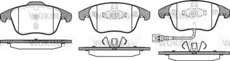 Колодки гальмівний диск. перед. (Remsa) Audi Q3 1.4 11-,Audi Q3 2.0 11-,Seat Alhambra 1.4 10- WOKING P13193.21