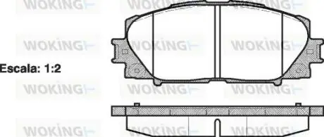 Колодки тормозные диск. перед. (Remsa) Toyota Yaris 1.0 05-,Toyota Yaris 1.0 10- WOKING P13243.00