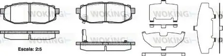 Гальмівні колодки задн. BRZ/Forester/Legacy/Outback/Tribeca (05-21) WOKING P13283.01