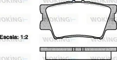Колодки гальмівний диск. задн. (Remsa) Lexus Es (acv40_, gsv40_) 3.5 06-12,Lexus Es (asv60_ WOKING P13313.00