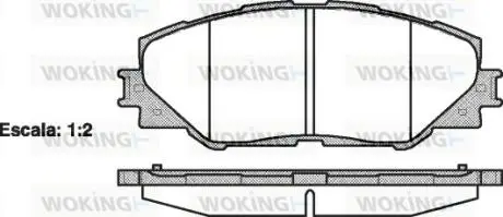 Гальмівні колодки перед. AURIS/RAV 4 III/RAV 4 IV 1.8-2.5H 06- WOKING P13343.00