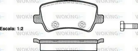 Колодки гальмівний диск. задн. (Remsa) Ford Galaxy 1.6 06-15,Ford Galaxy 1.8 06-15 WOKING P13363.00