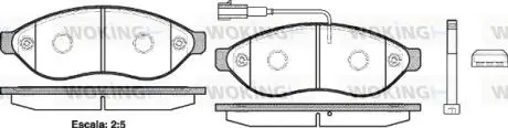 Гальмівні колодки перед. Jumper/Ducato/Boxer 06- (1.1-1.5t) WOKING P13373.01