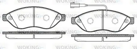 Колодки гальмівний диск. перед. (Remsa) Citroen Jumper 2.2 06-,Citroen Jumper 3.0 06- WOKING P13373.12