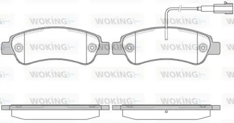 Колодки гальмівний диск. задн. (Remsa) Citroen Jumper 2.0 06-,Citroen Jumper 2.2 06- WOKING P13383.02
