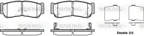 Гальмівні колодки задн. H1/H200/Santa Fe (00-12) WOKING P13393.02