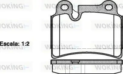 Колодки гальмівні дискові VW Touareg I / задн. Brembo ver. (P13403.00) WOKING P1340300