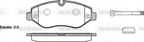 Колодки гальмівний диск. перед. (Remsa) Mercedes-benz M-class (w166) 3.0 11-,Mercedes-benz Sprinter 35-t 1.8 06- WOKING P13453.00