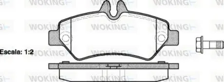 Колодки тормозные диск. задн. (Remsa) Mercedes-benz Sprinter 35-t 1.8 06-,Mercedes-benz Sprinter 35-t 2.1 06- WOKING P13463.00