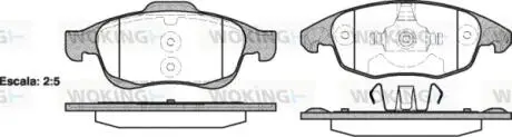 Колодки гальмівний диск. перед. (Remsa) Citroen Berlingo 1.6 08-,Citroen Berlingo Electric 08- WOKING P13483.00