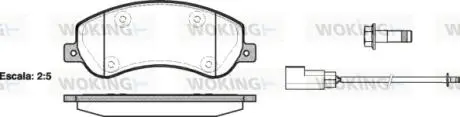 Колодки тормозные диск. перед. (Remsa) Ford Tourneo connect 1.8 02-13,Ford Transit 2.2 06-14 WOKING P13503.02