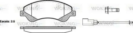 Тормозные колодки перед. Transit (V347) 06- (FWD) WOKING P13513.02