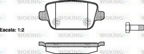 Колодки гальмівний диск. задн. (Remsa) Ford Focus ii 2.5 04-12,Ford Galaxy 1.6 06-15 WOKING P13563.00