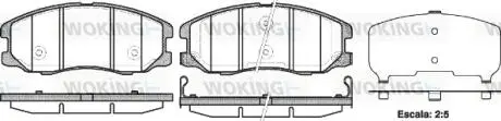 Колодки тормозные диск. перед. (Remsa) Chevrolet Captiva 2.0 06-,Chevrolet Captiva 2.2 06- WOKING P13613.12