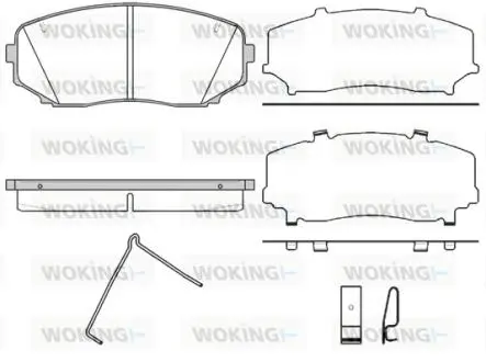 Гальмівні колодки WOKING P13673.02
