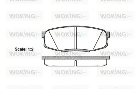 Колодки гальмівні дискові Toyota LC200 LC150 / Lexus LX570 GX460 / задн. (P13723 WOKING P1372300