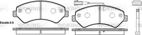Колодки гальмівний диск. перед. (Remsa) Citroen Jumper 2.2 06-,Citroen Jumper 3.0 06- WOKING P13753.01