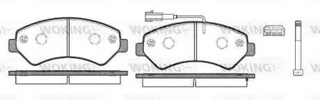 Гальмівні колодки перед. Jumper/Ducato/Boxer 06- (1.7t) WOKING P13753.12