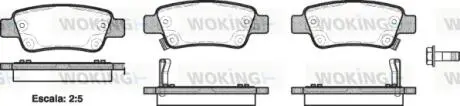 Колодки тормозные диск. задн. (Remsa) Honda Cr-v iii 2.0 06-,Honda Cr-v iii 2.2 06- WOKING P13903.02