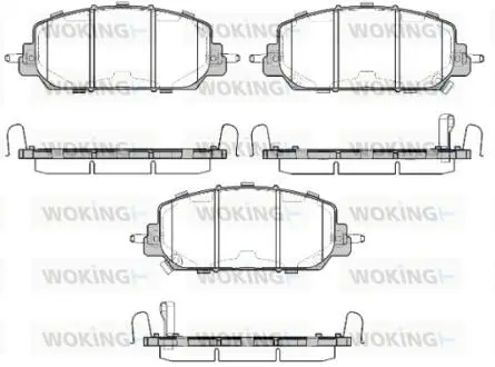 Колодки тормозные дисковые Honda CR-V 2,4i 17> / перед (P14083.22) WOKING P1408322
