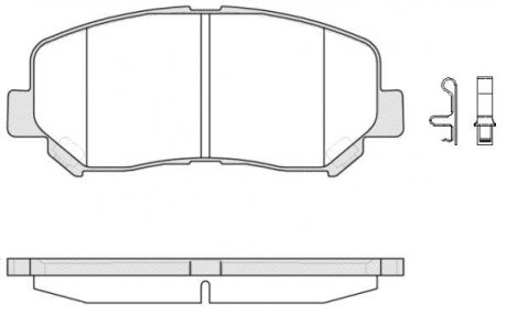 Колодки тормозные диск. перед. (Remsa) Mazda Cx-5 2.0 11-,Mazda Cx-5 2.2 11- WOKING P14133.02 (фото 1)