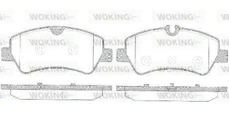Колодки тормозные диск. задн. (Remsa) Ford Tourneo custom 2.2 12-,Ford Transit custom 2.2 12- WOKING P14213.00
